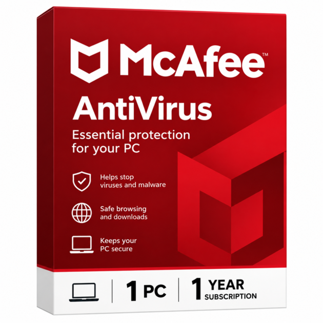 McAfee Antivirus - 1 PC/1 Year