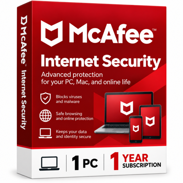 McAfee Internet Security - 1 PC / 1 Year