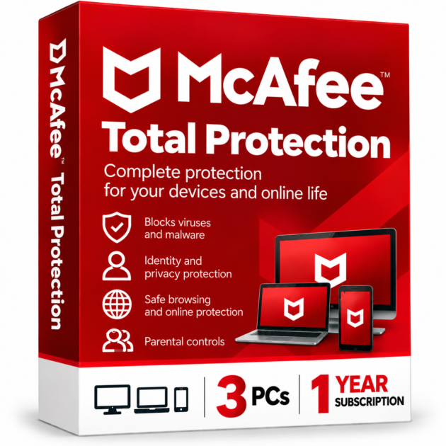 McAfee Total Protection - 3 PC / 1 Year