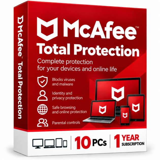 McAfee Total Protection - 10 PC / 1 Year